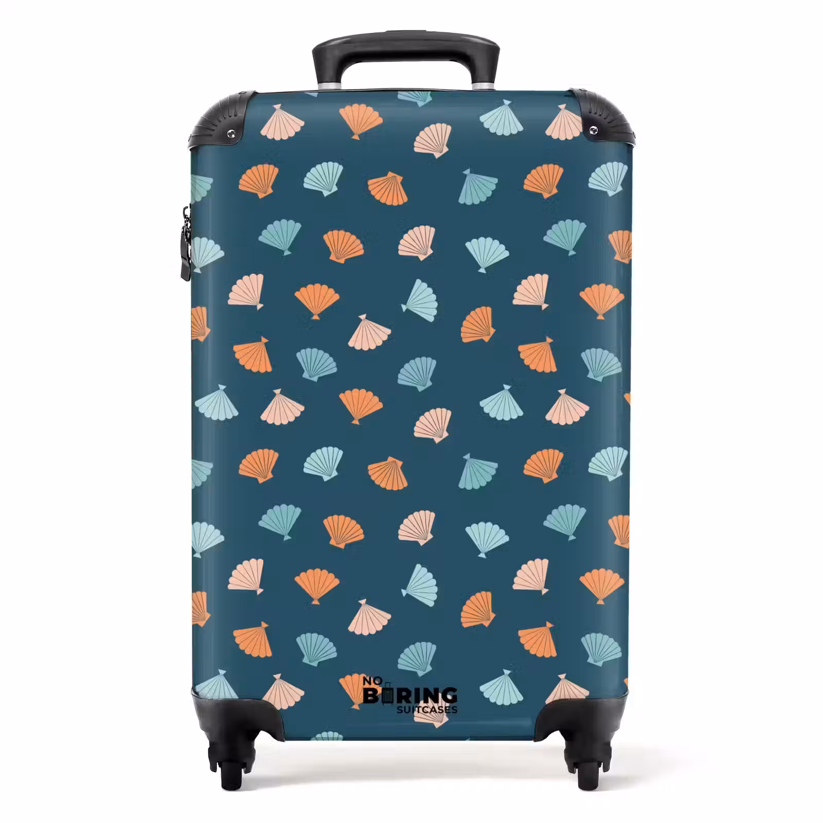 Koffer - Muschelmuster blau orange — 1