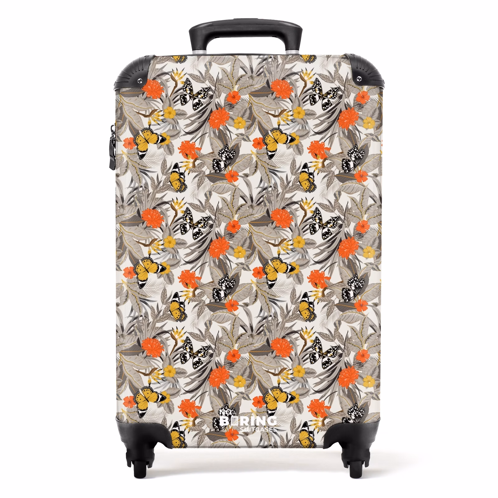 Koffer - Tropischer Schmetterling Muster orange gelb — 1