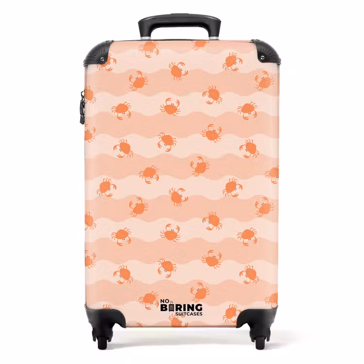 Koffer - Krabbenmuster rosa orange — 1