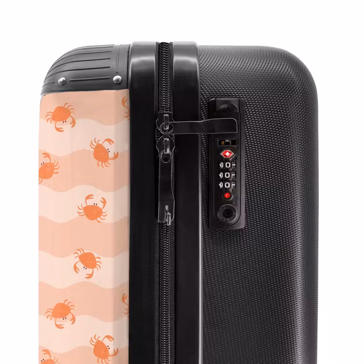 Koffer - Krabbenmuster rosa orange — 6