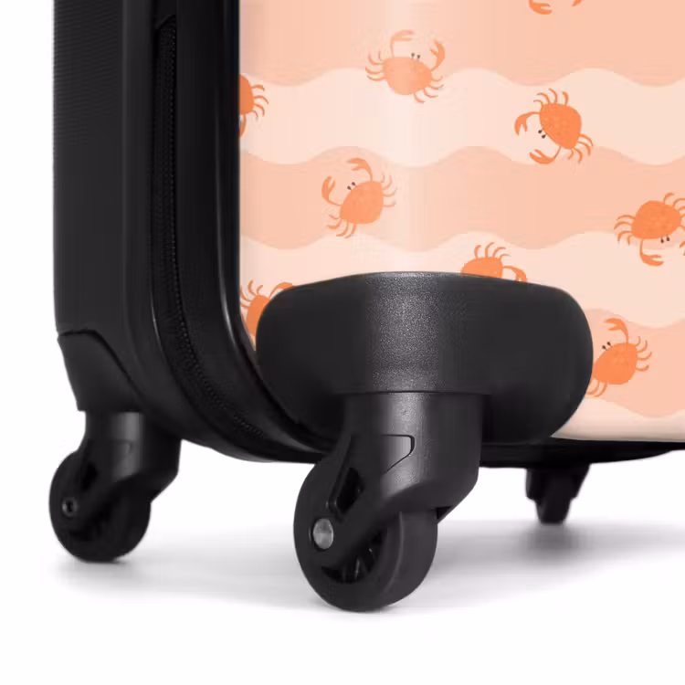 Koffer - Krabbenmuster rosa orange — 7