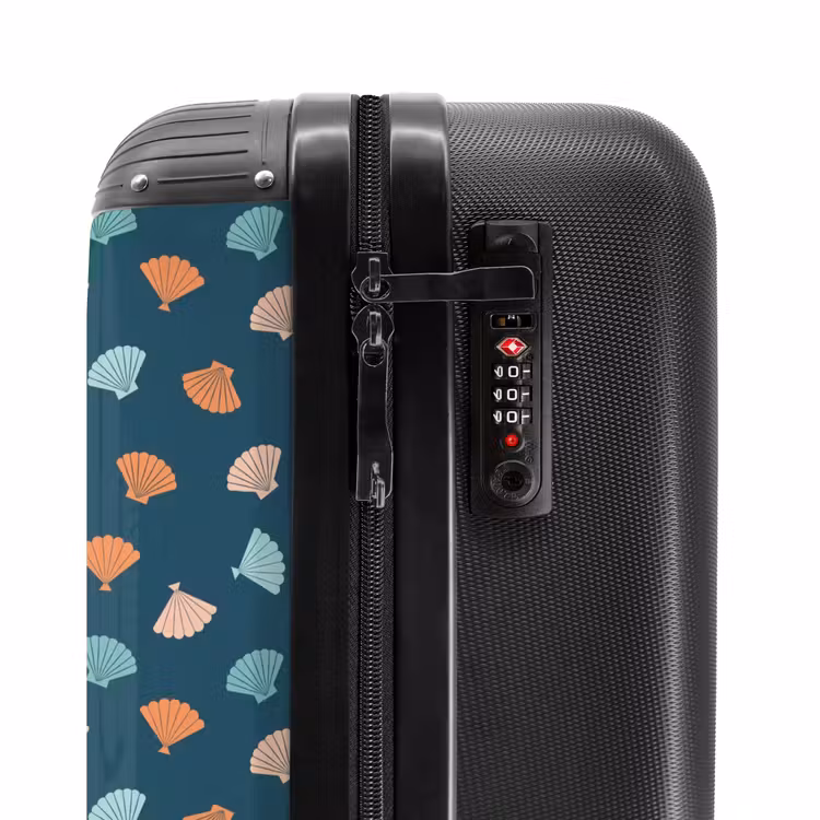 Koffer - Muschelmuster blau orange — 6