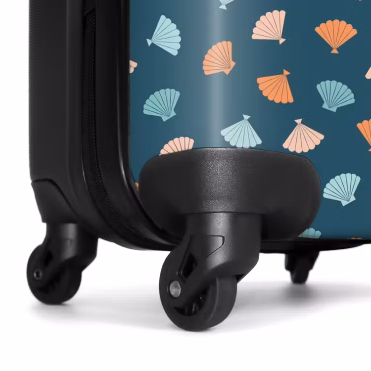 Koffer - Muschelmuster blau orange — 7