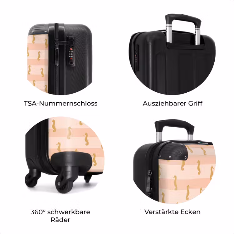 Koffer - Seepferdchen-Muster rosa — 8
