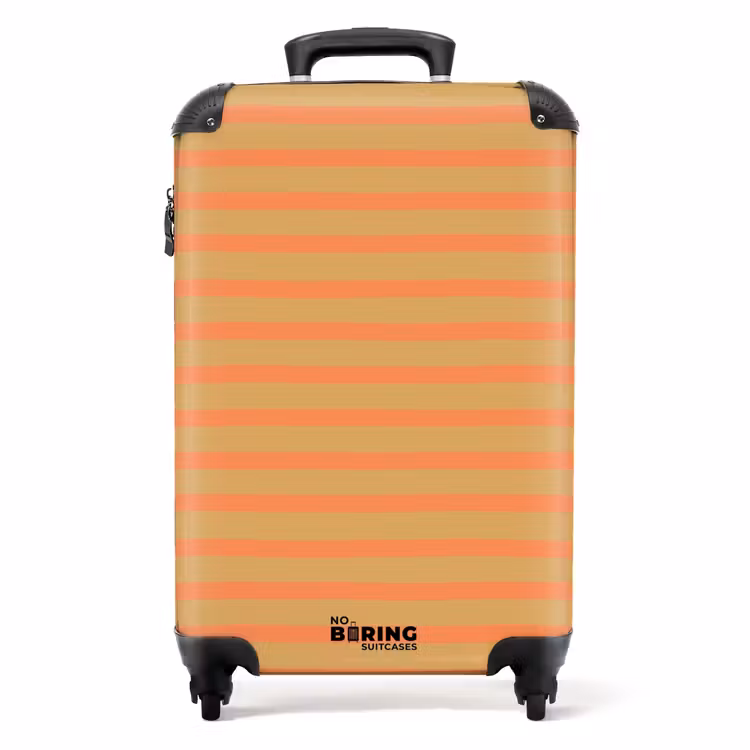 Koffer - Streifendesign orange — 1