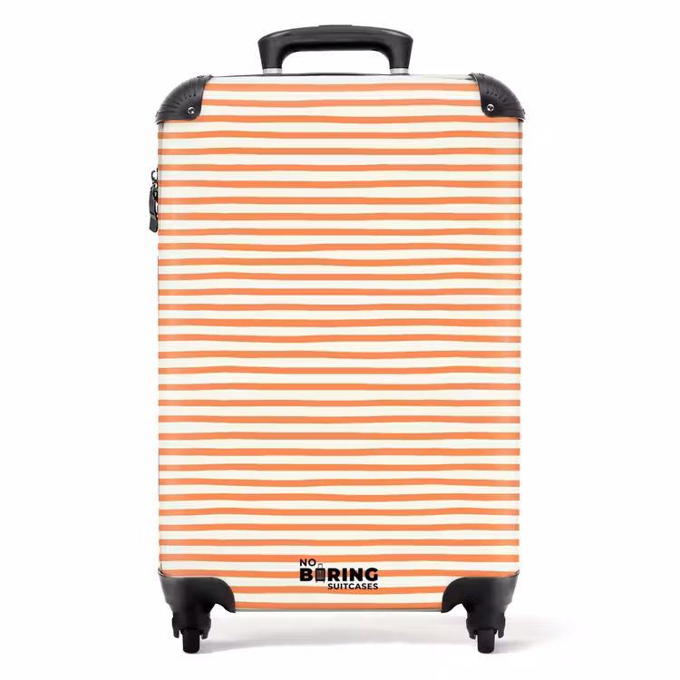 Koffer - Streifendesign orange — 1