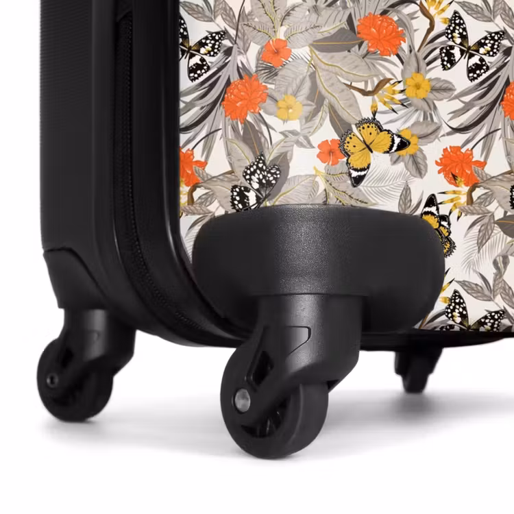Koffer - Tropischer Schmetterling Muster orange gelb — 7