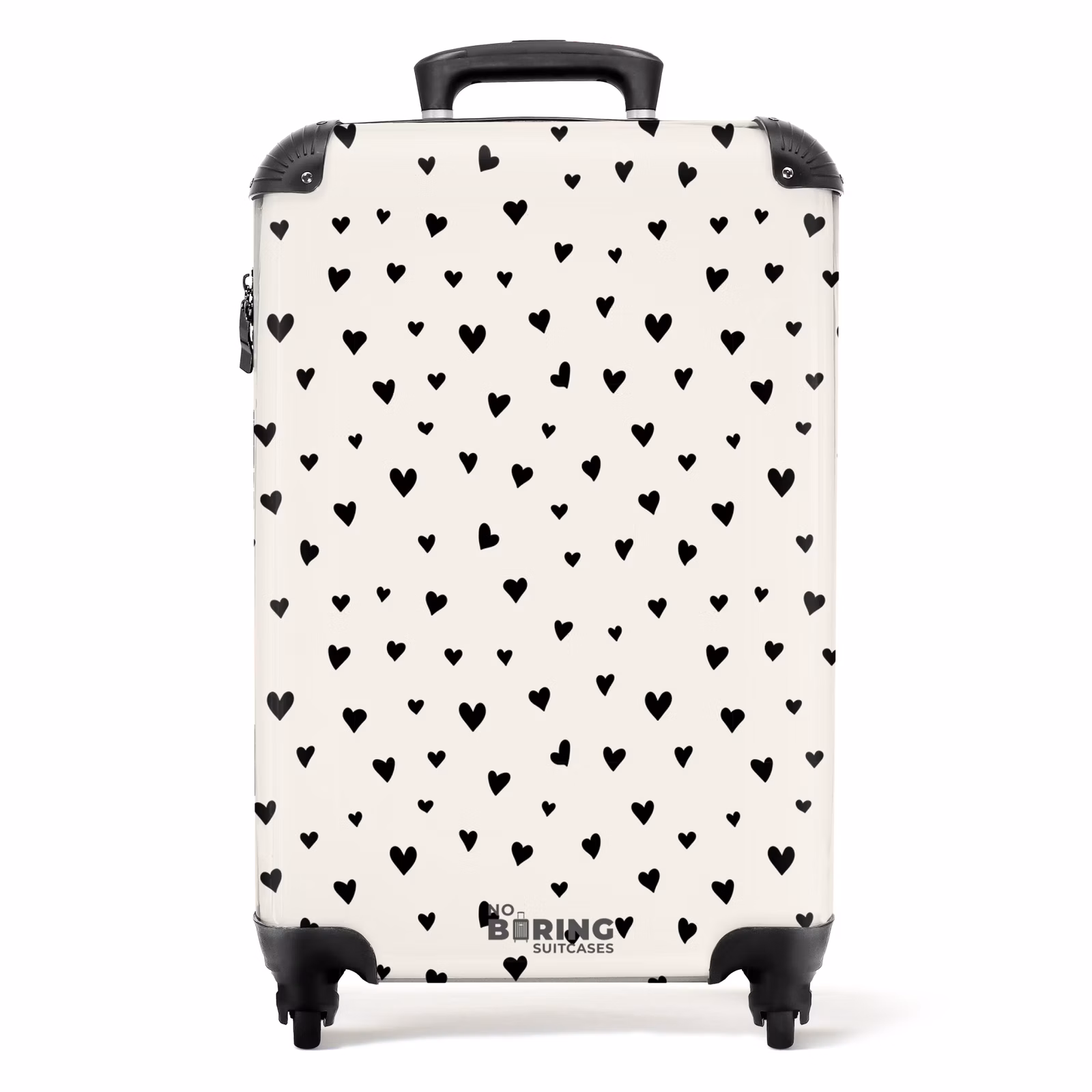 Koffer - Valentine Herzen verstreut Muster schwarz — 1