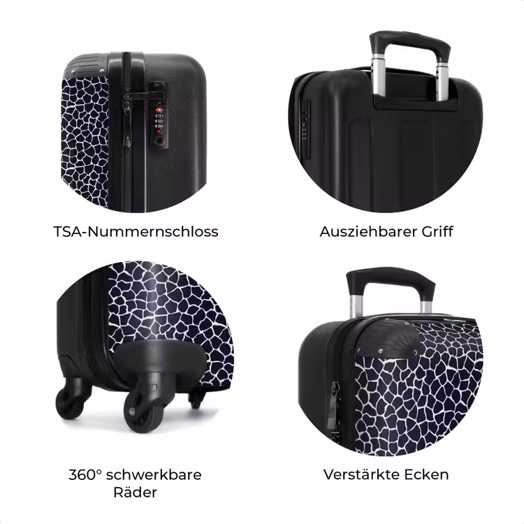 Koffer - Tiermuster Giraffe blau — 8
