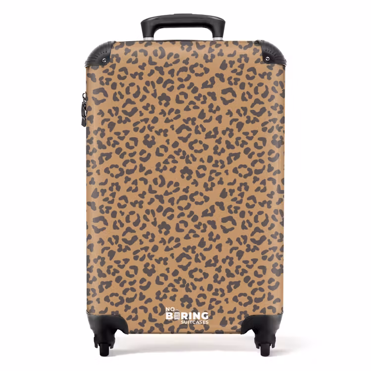 Koffer - Tiermuster Panther braun — 1