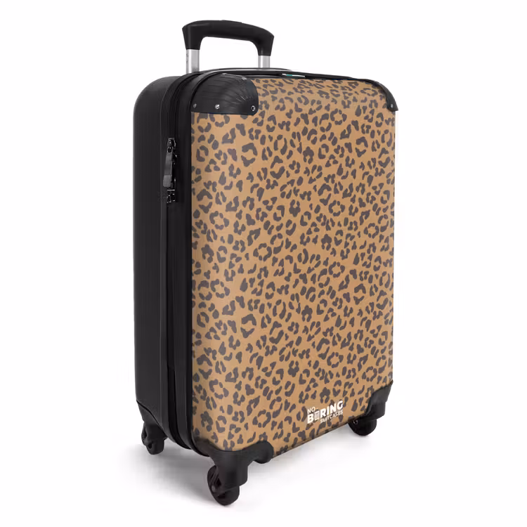 Koffer - Tiermuster Panther braun — 2