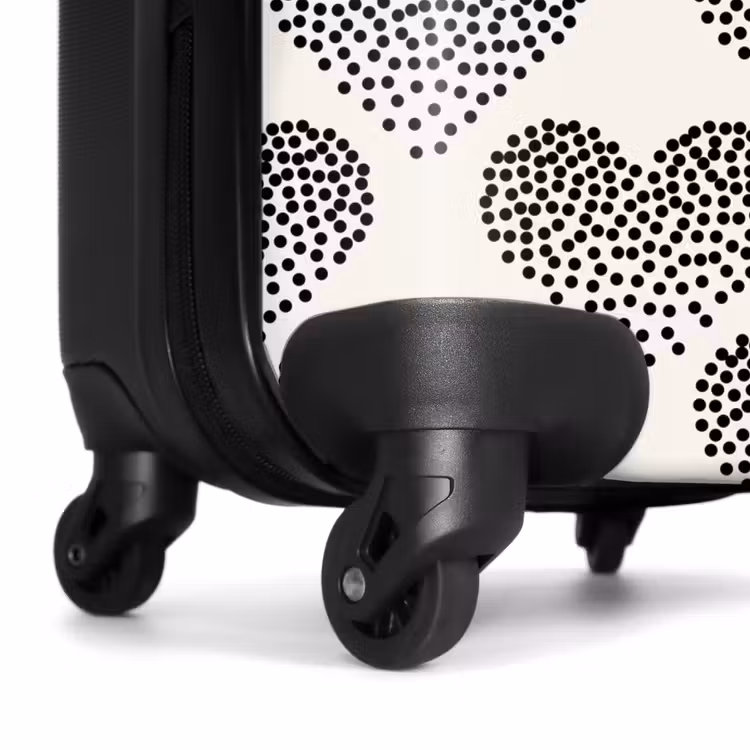 Koffer - Valentine dots Herzmuster schwarz — 7