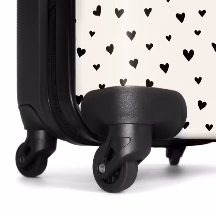 Koffer - Valentine Herzen verstreut Muster schwarz — 7
