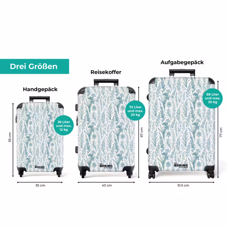 Koffer - Klassisches florales Muster grün — 3