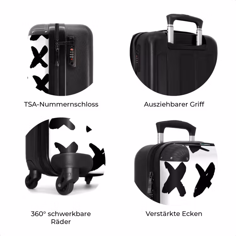 Koffer - Schwarze Kreuze auf weißem Hintergrund — 8