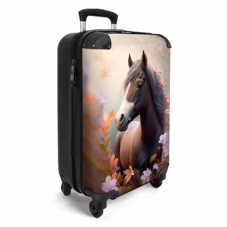 Koffer - Koffer - Pferd - Blumen - Natur - Lila - Tiere — 2