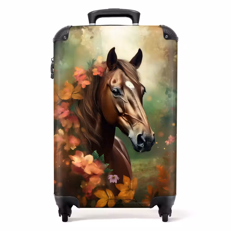 Koffer - Koffer - Pferd - Blumen - Natur - Tiere - Wald - Orange — 1