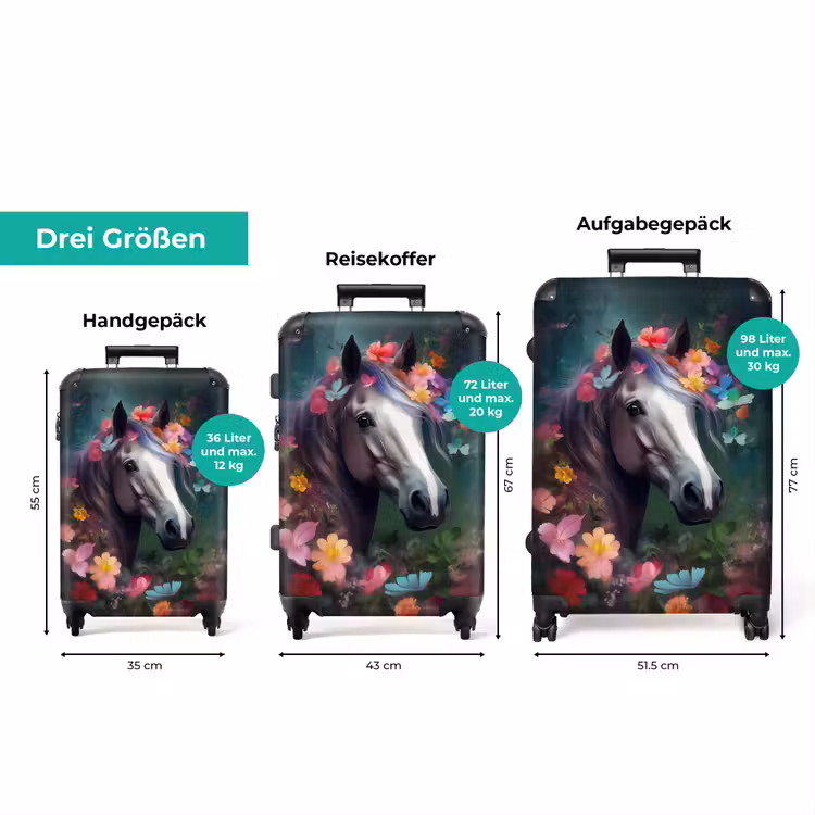 Koffer - Koffer - Pferd - Natur - Blumen - Wald - Tiere — 3
