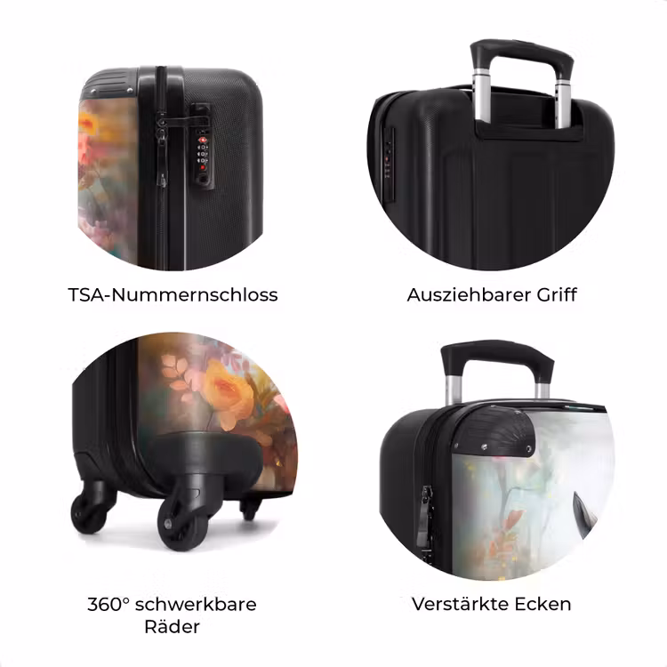Koffer - Weißes Pferd umgeben von Blumen — 8