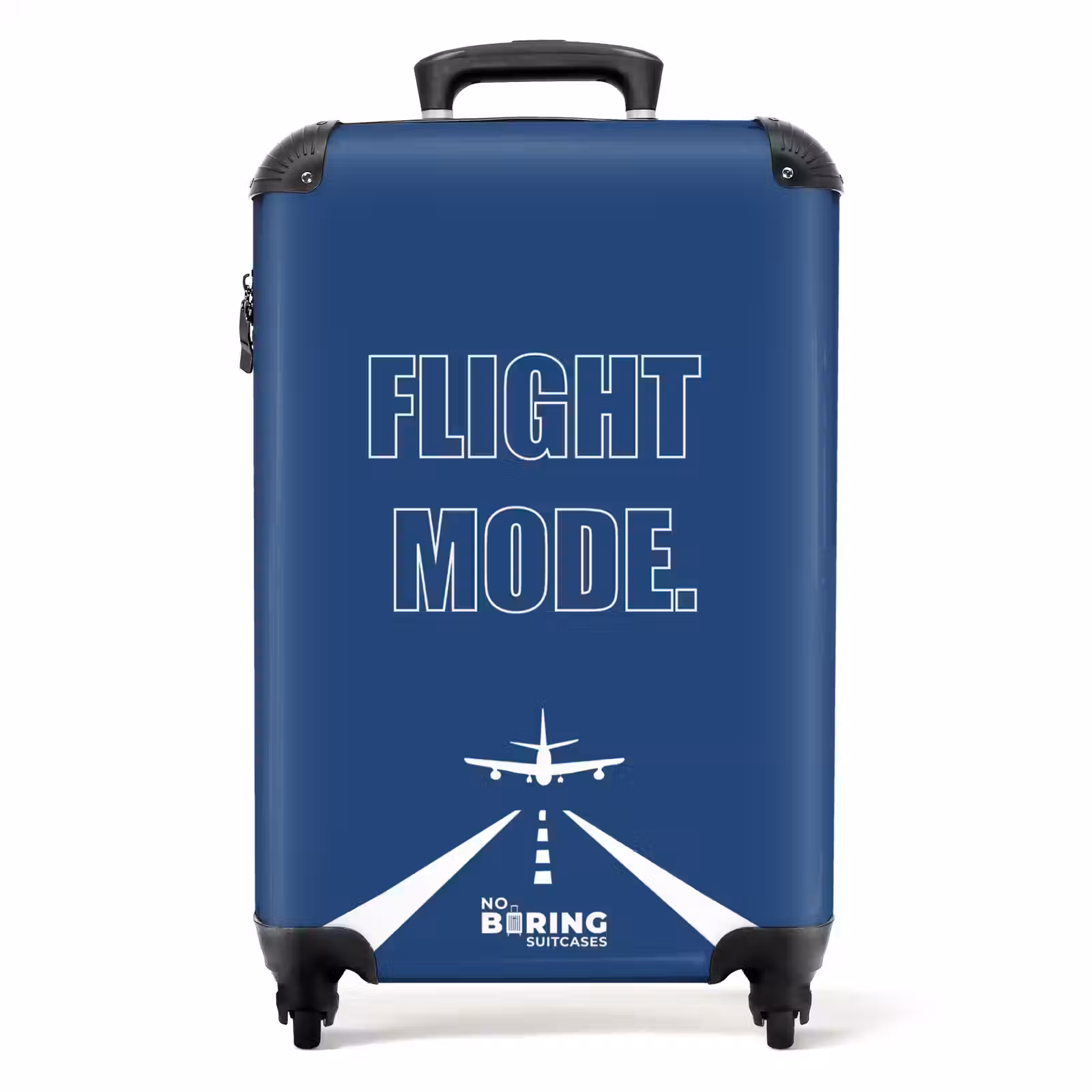 Koffer - Blauer Hintergrund mit Flugzeug und Text Flight Mode — 1