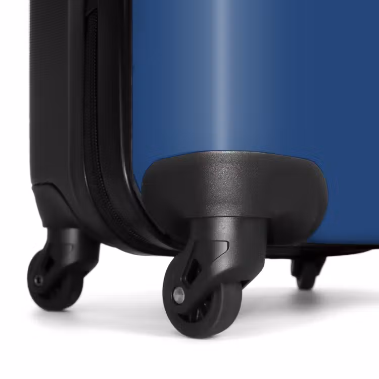 Koffer - Blauer Hintergrund mit großem Umriss Text Travel — 6