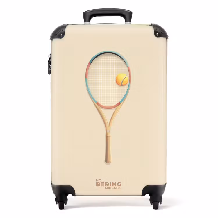 Koffer - Ein Tennisschläger in Beigetönen — 1