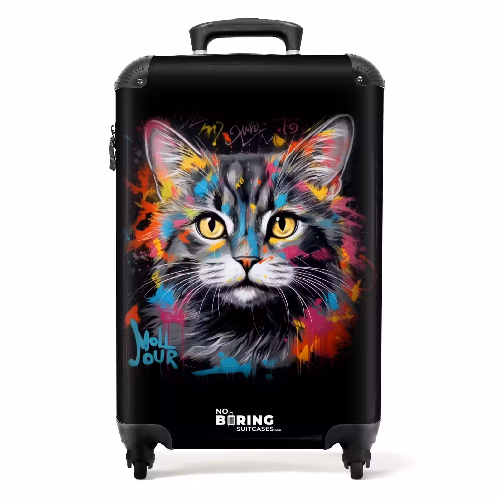 Koffer - Katze mit bunten Pinselstrichen — 1