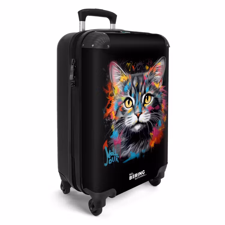 Koffer - Katze mit bunten Pinselstrichen — 2