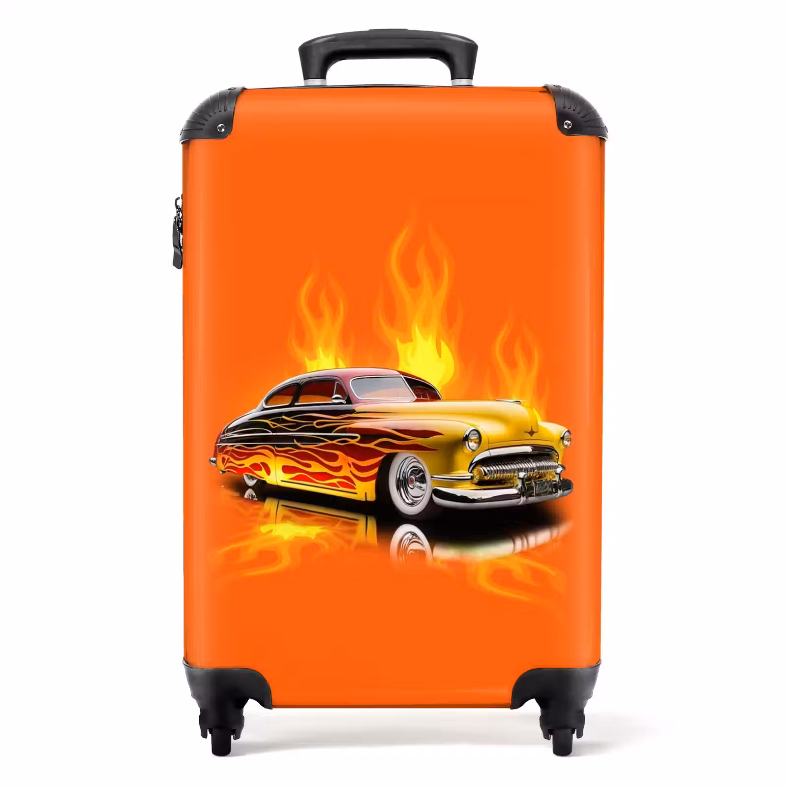 Koffer - Gelbes Auto mit gelben Flammen — 1