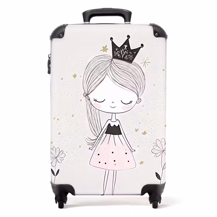 Koffer - Prinzessin mit schwarzem Kleid — 1