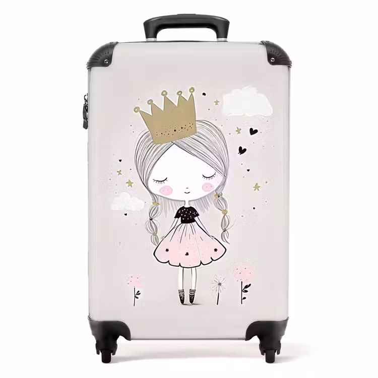 Koffer - Verträumte Prinzessin mit geflochtenem Haar — 1