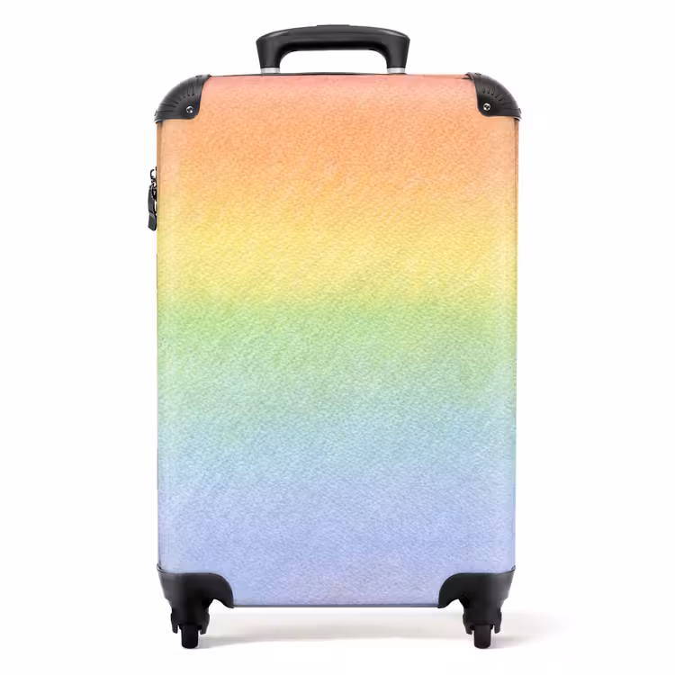 Koffer - Pastellfarbener Regenbogen — 1