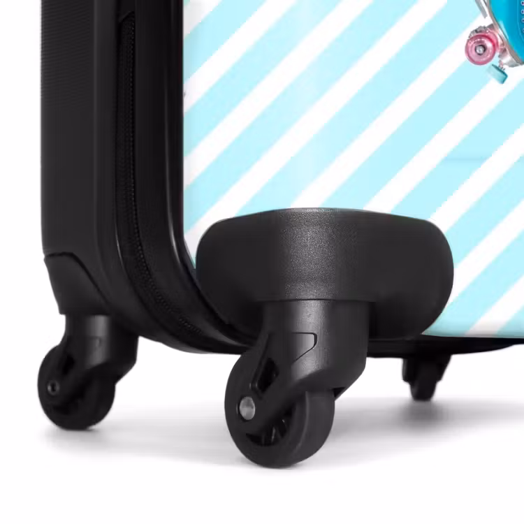 Koffer - Gestreifter Flamingo auf Rollschuhen — 6