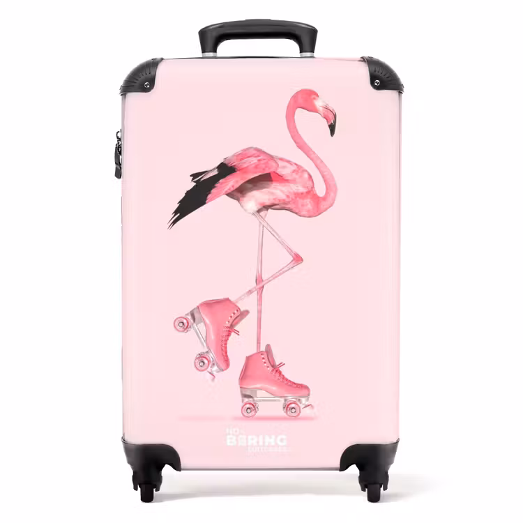 Koffer - Rosa Rollenflamingo — 1