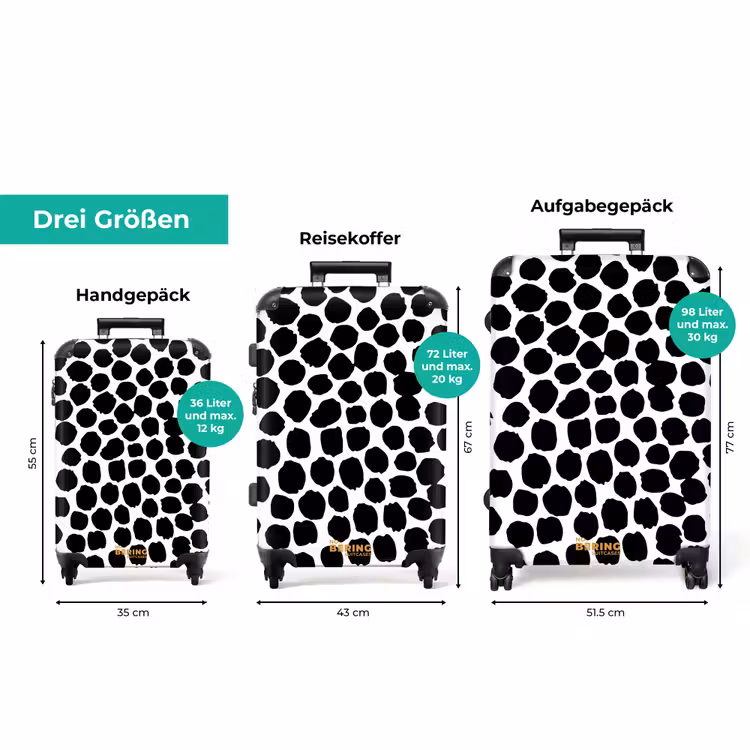 Koffer - Schwarze Punkte auf weißem Hintergrund — 3