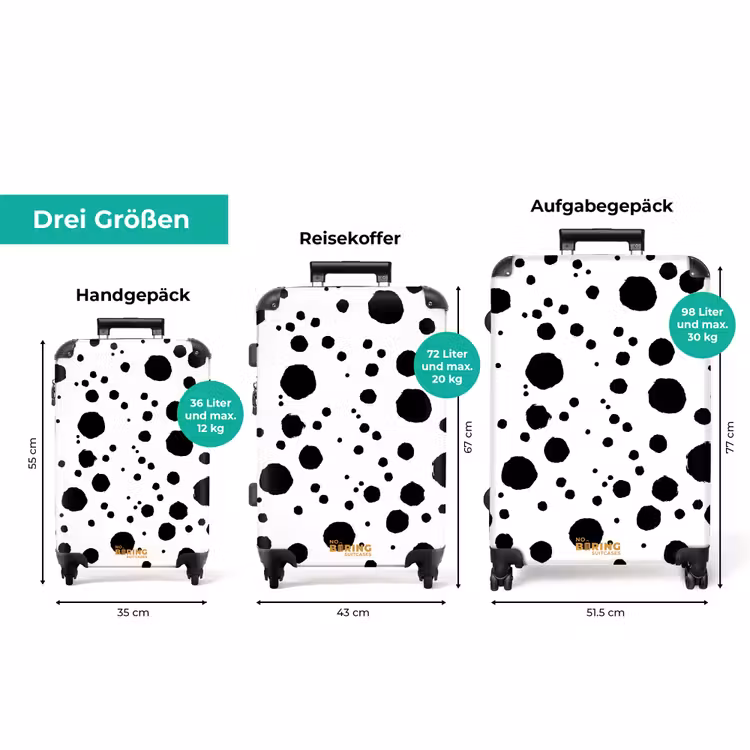 Koffer - Schwarze Punkte auf weißem Hintergrund — 3