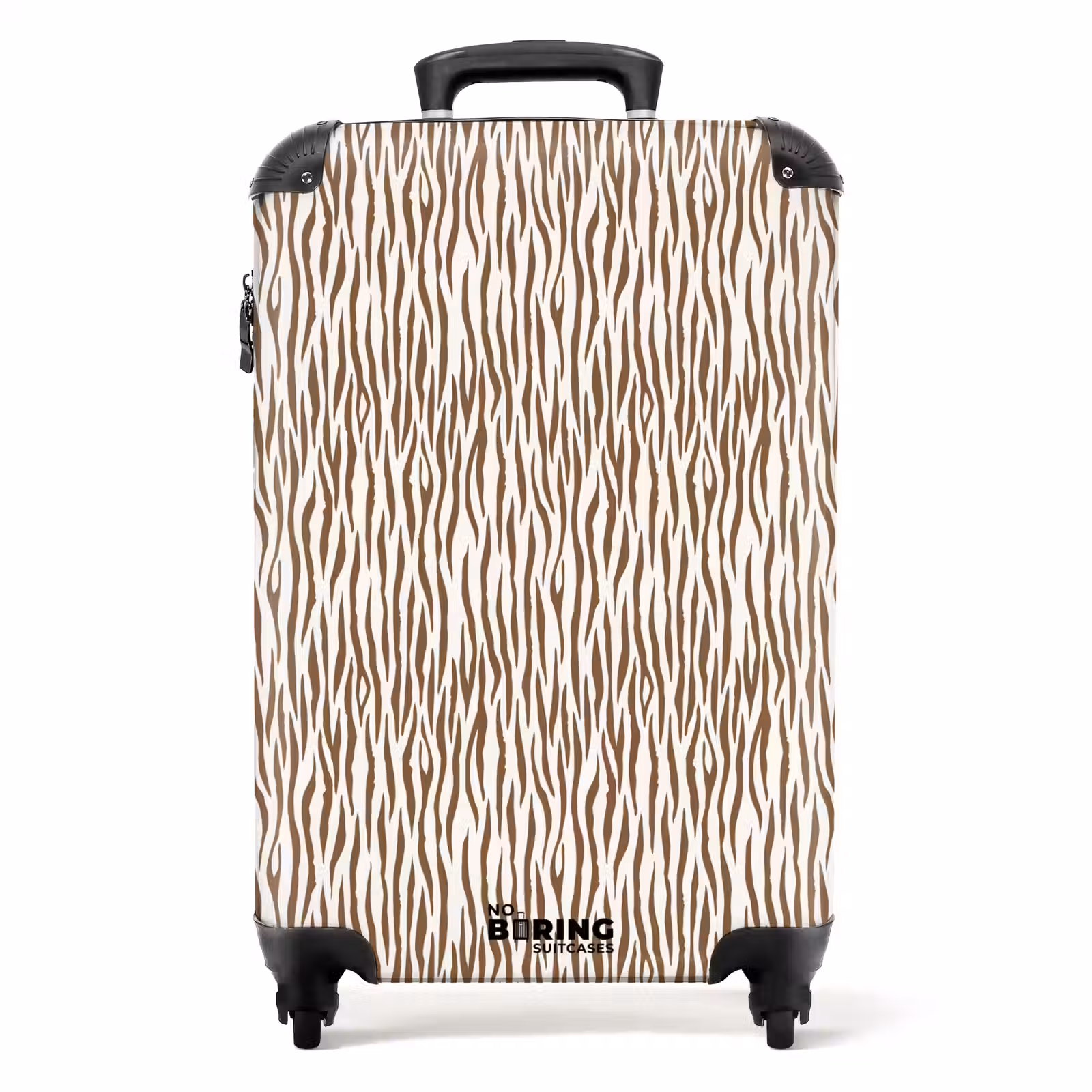 Koffer - Brauner Zebradruck auf hellem Hintergrund — 1