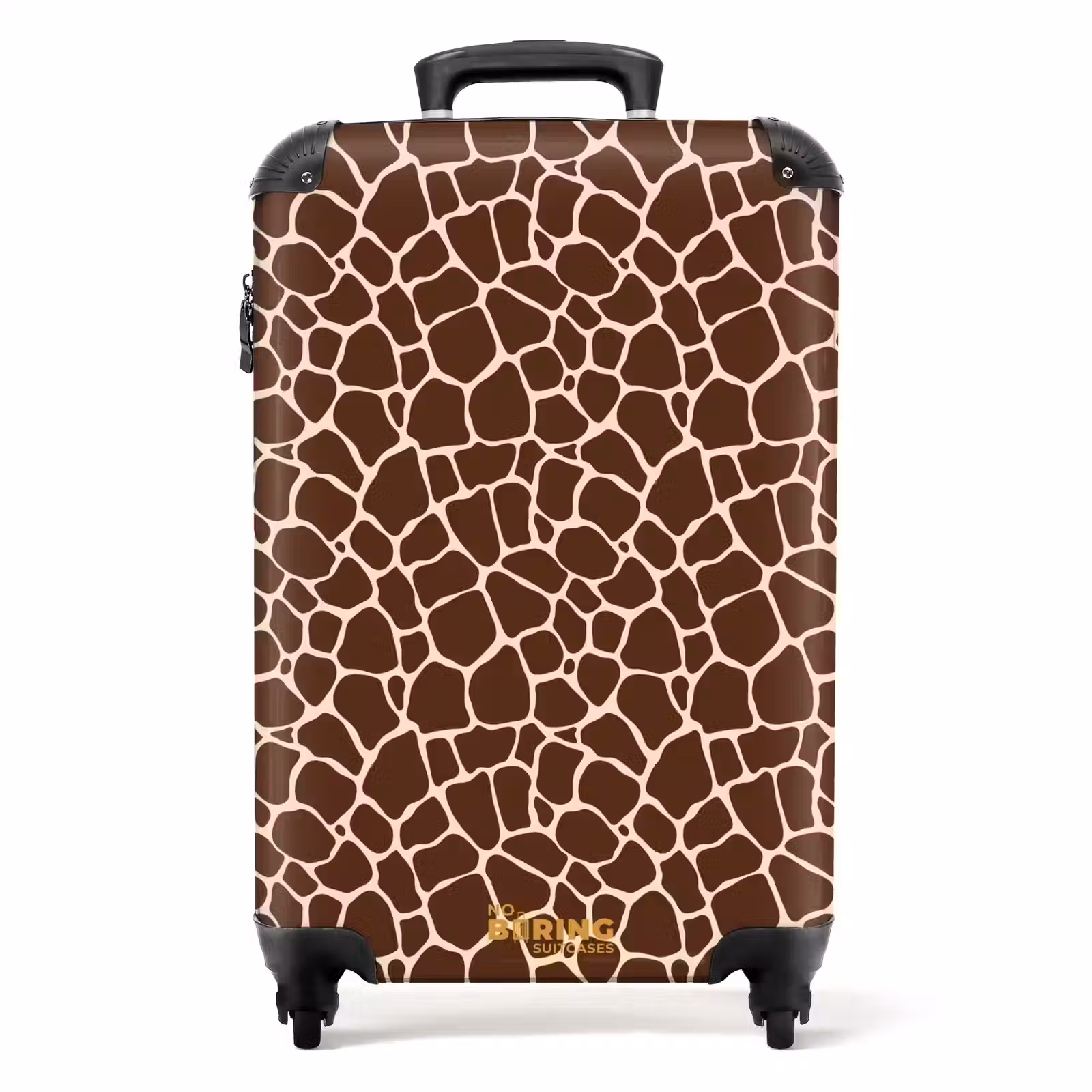 Koffer - Dunkelbraunes Giraffenmuster mit beigen Adern — 1