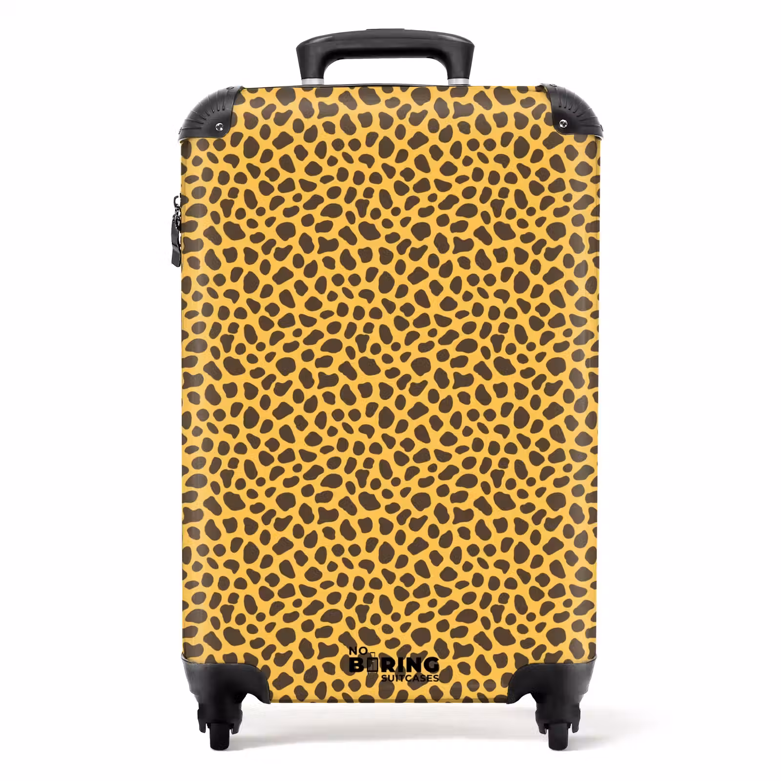Koffer - Gelber Hintergrund mit dichtem Leopardenmuster — 1