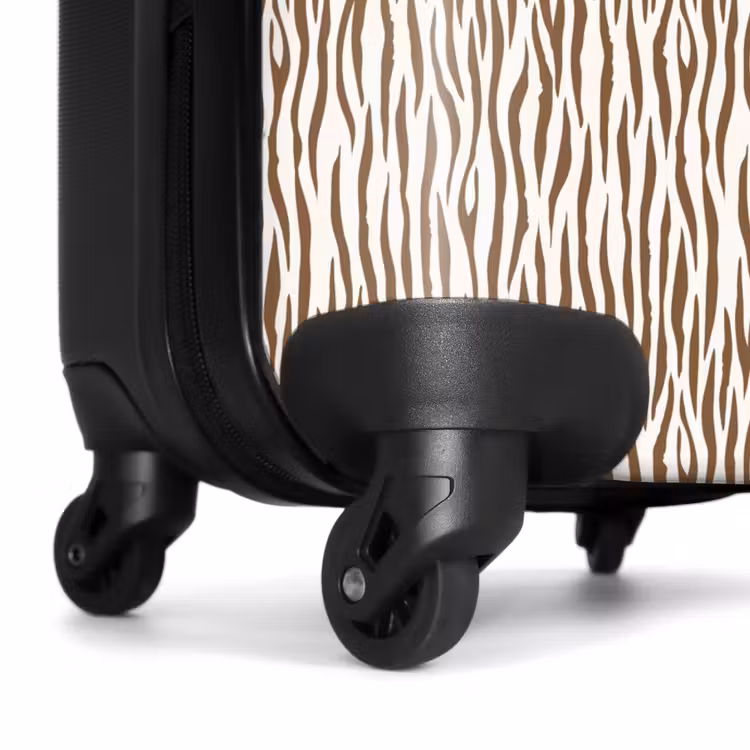 Koffer - Brauner Zebradruck auf hellem Hintergrund — 6