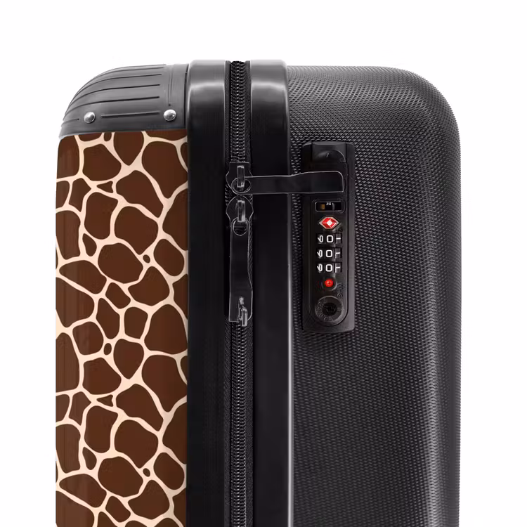 Koffer - Dunkelbraunes Giraffenmuster mit beigen Adern — 5