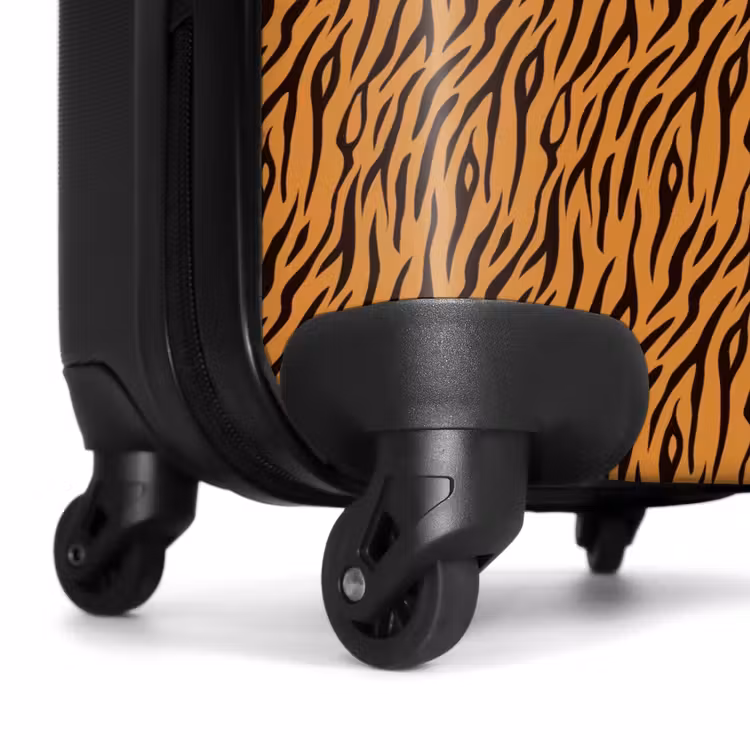 Koffer - Orangefarbene Tigerstreifen mit fließendem Muster — 6