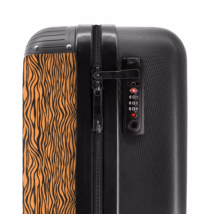 Koffer - Orangefarbenes Tigerstreifenmuster — 5