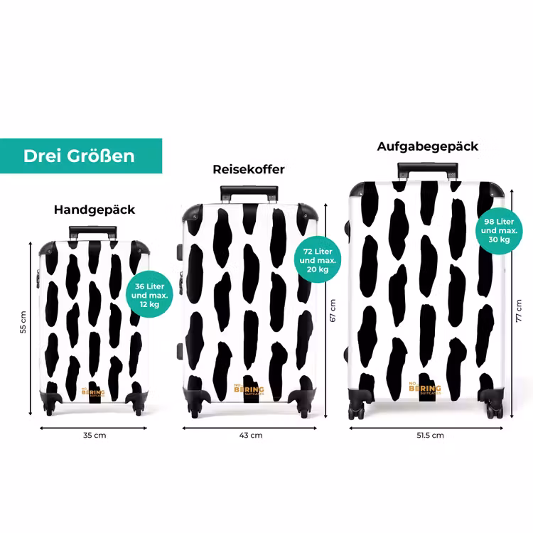 Koffer - Schwarze Formen auf weißem Hintergrund — 3