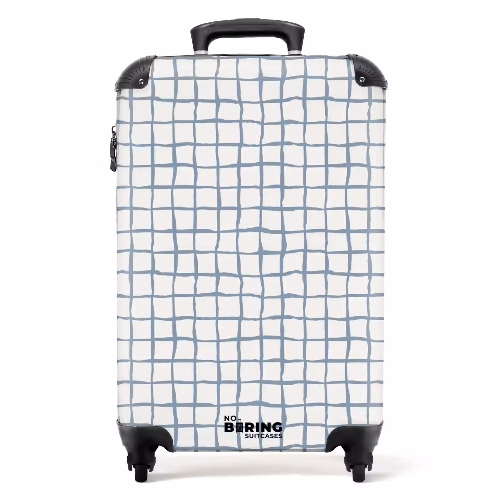 Koffer - Handgezeichnetes blaues Gitter mit weichen Ecken — 1