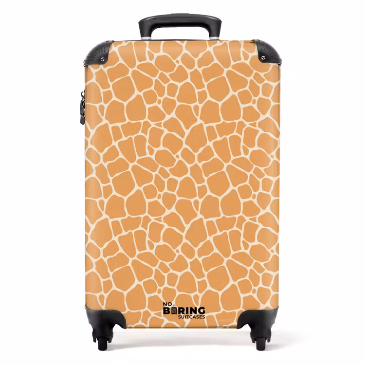 Koffer - Giraffenmuster in Orange mit Beige — 1