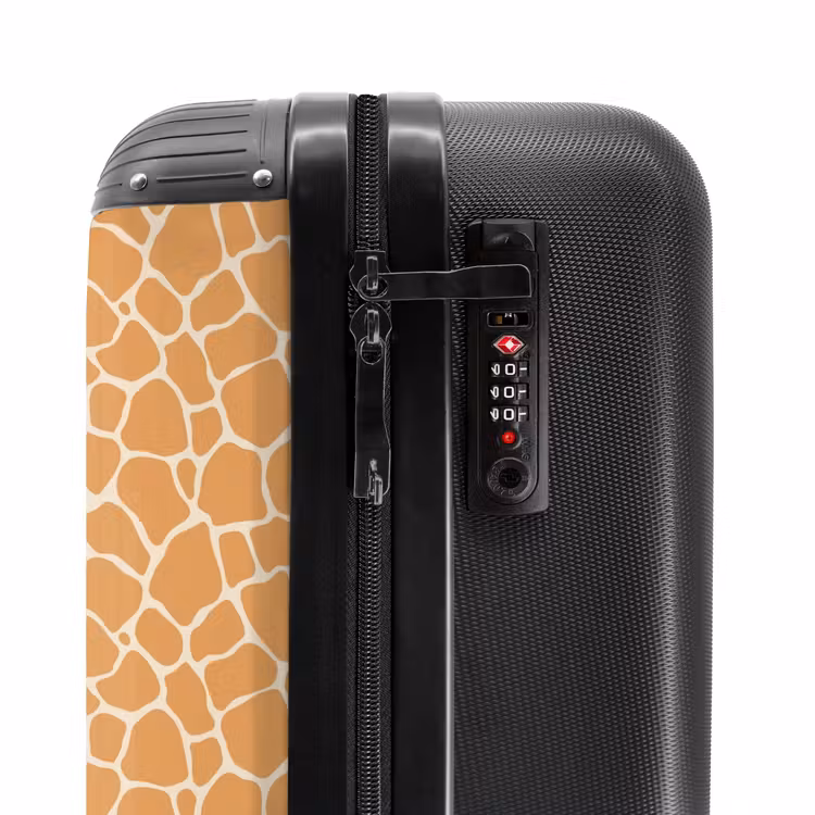 Koffer - Giraffenmuster in Orange mit Beige — 5