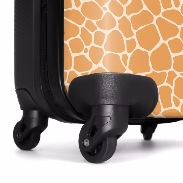 Koffer - Giraffenmuster in Orange mit Beige — 6