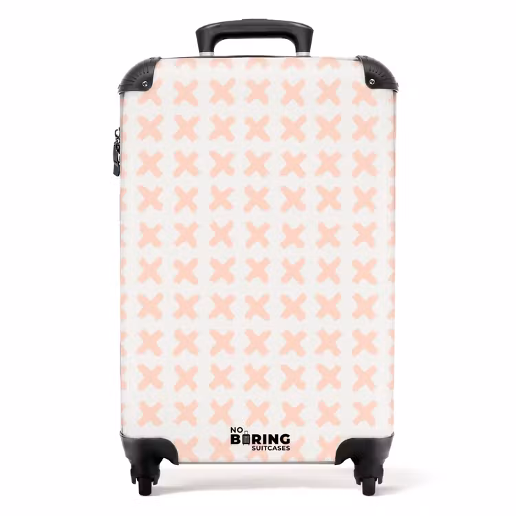Koffer - Korallenkreuze auf Off-White — 1