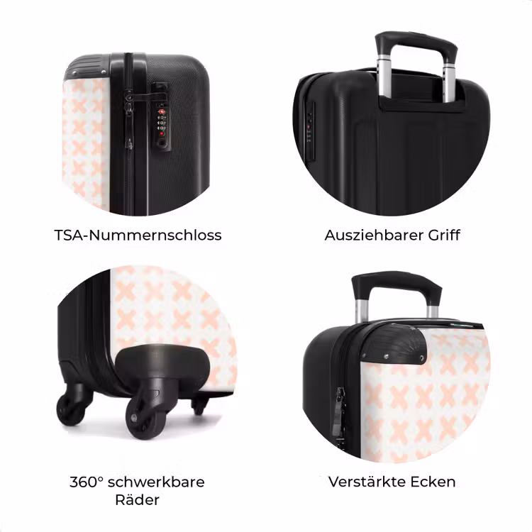 Koffer - Korallenkreuze auf Off-White — 7